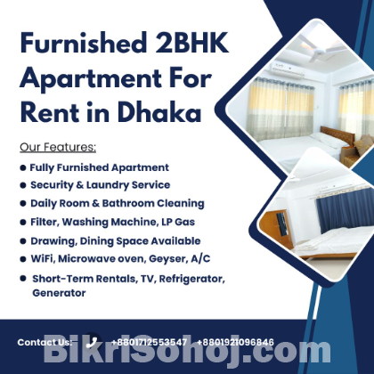 Two Room Furnished Studio Apartment RENT in Bashundhara R/A.
